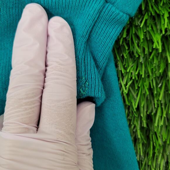 Vintage 90s MOD LEE Sweatshirt Women Large 20x26 Blue Henley - Picture 5 of 16